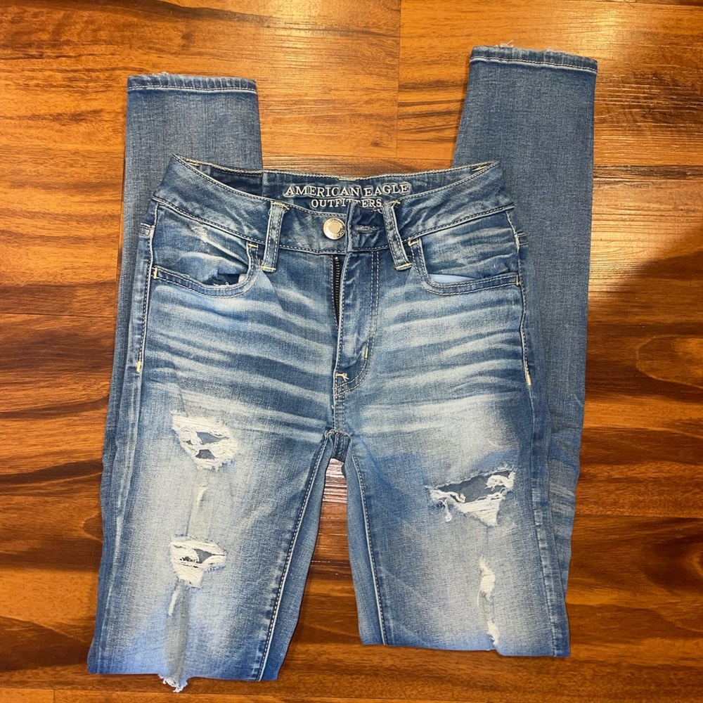American Eagle ripped jeans